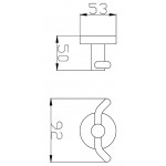 IS1100DB BLACK DOUBLE ROBE HOOK