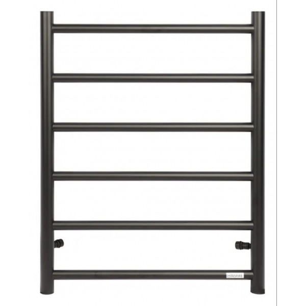 HEATED TOWEL RAIL 6 BAR RND BK