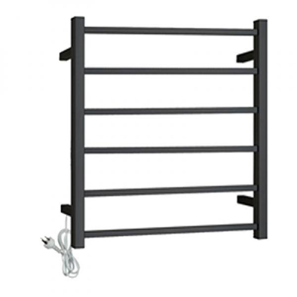6 BARS BLACK TOWEL RAIL