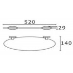 GLASS SHELF WITH RAILING