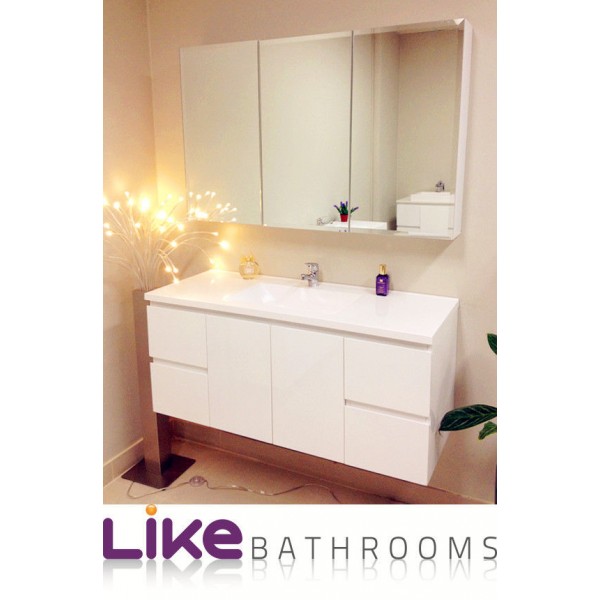 1200mm Waterproof wall hung vanity