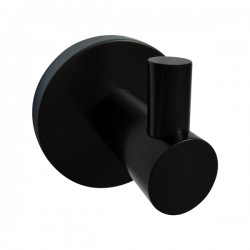 IS1100B BLACK SINGLE ROBE HOOK