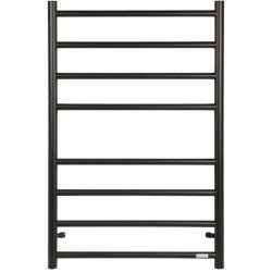 HEATED TOWEL RAIL 8 BAR RND BK