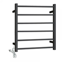 6 BARS BLACK TOWEL RAIL