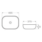 Artis above counter ultra slim oval basin IS4096MB