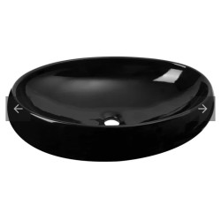 IS4460B BLACK OVAL ART BASIN