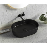 OVAL BASIN MATT BLACK 500X340 OT5035MB