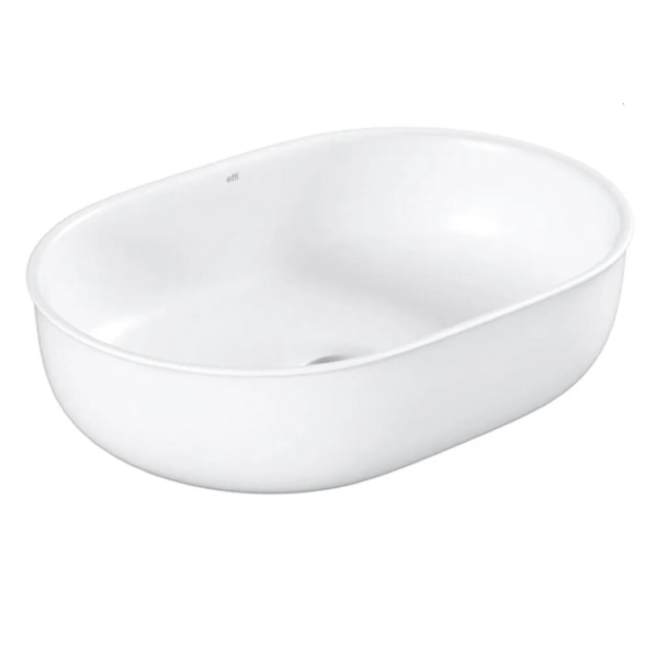 BRONTE OVAL 500X350X130 GLOSS WHITE BASIN IS5036