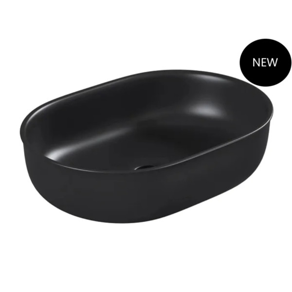 BRONTE OVAL 500X350X130 MATTE BLACK BASIN IS5036MB BRONTE OVAL 500X350X130 MATTE BLACK BASIN IS5036MB