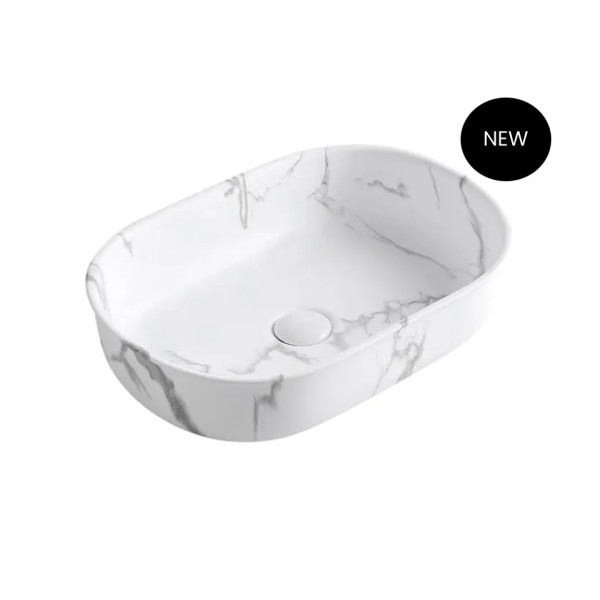 BRONTE OVAL 500X350X130 CARRARA BASIN IS5036MCAR BRONTE OVAL 500X350X130 CARRARA BASIN IS5036MCAR