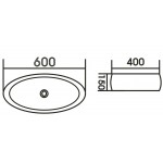 IS4460B BLACK OVAL ART BASIN IS4460B BLACK OVAL ART BASIN