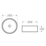 Radius Ultra Slim Round Basin with Silver Metal Rim