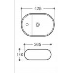 BASIN OVAL 1TH 425X265X140