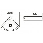 IS2300 WALL HUNG/FREE STANDING CORNER BASIN