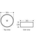 IS4088 ART BASIN 355 ×355 ×120MM