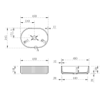 Poseidon Fluted Oval Basin CSB716-MW