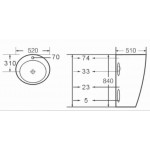 IS1100  ROUND FREE STANDING ART BASIN