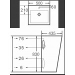 IS1177 SQUARE FREE STANDING ART BASIN