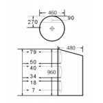 IS1199 ROUND FREE STANDING ART BASIN