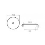 INSERTBASIN SLIM NTH 355X355 IS7035