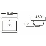 IS7050  INSERT  BASIN SQUARE 535X450