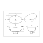 LK-SA6037 Solid Surface Stone Above Counter Basin/ 3 colors