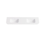 LK-SAR Solid Surface Stone Curved Basin- Size 900-1800mm/ overflow