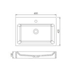 Solid Surface Stone Wall Hung Basin 600mm & 900mm