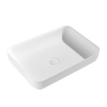 LK-SKA550 Solid Surface Above Counter Basin Matte White