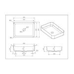 LK-SKA550 Solid Surface Above Counter Basin Matte White
