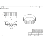 LK-SOA4040 Solid Surface Fluted Round Basin LK-SOA4040 Solid Surface Fluted Round Basin