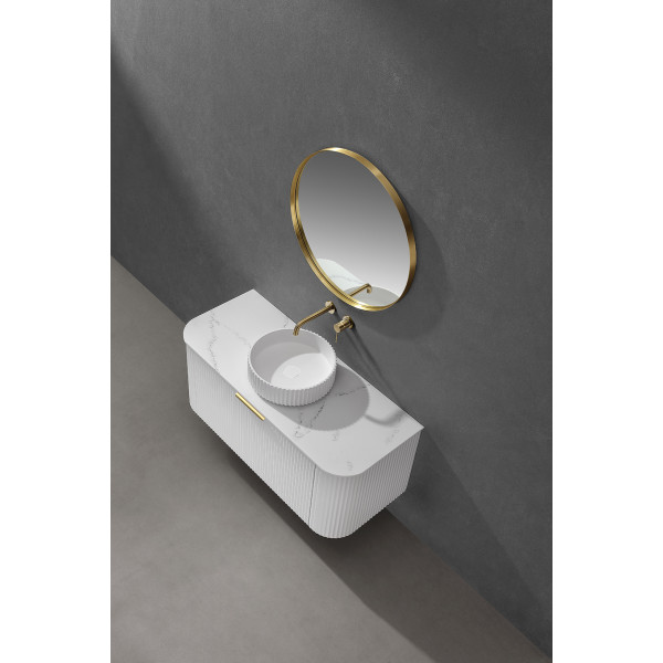 LK-SOA4040 Solid Surface Fluted Round Basin LK-SOA4040 Solid Surface Fluted Round Basin