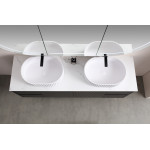 LK-SOA4834 Fluted Solid Surface Above Counter Basin