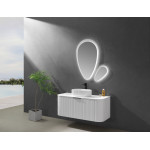 LK-SOA4834 Fluted Solid Surface Above Counter Basin