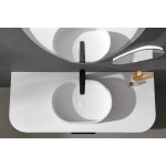 LK-SOA4834 Fluted Solid Surface Above Counter Basin