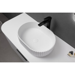 LK-SOA4834 Fluted Solid Surface Above Counter Basin
