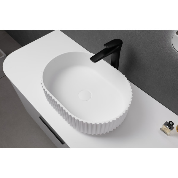 LK-SOA4834 Fluted Solid Surface Above Counter Basin