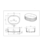 LK-SOA4834 Fluted Solid Surface Above Counter Basin