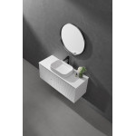 LK-SOA5035 Solid Surface Fluted Above Counter Basin