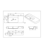 LK-SRW900 Solid Surface Stone Wall Hung Basin