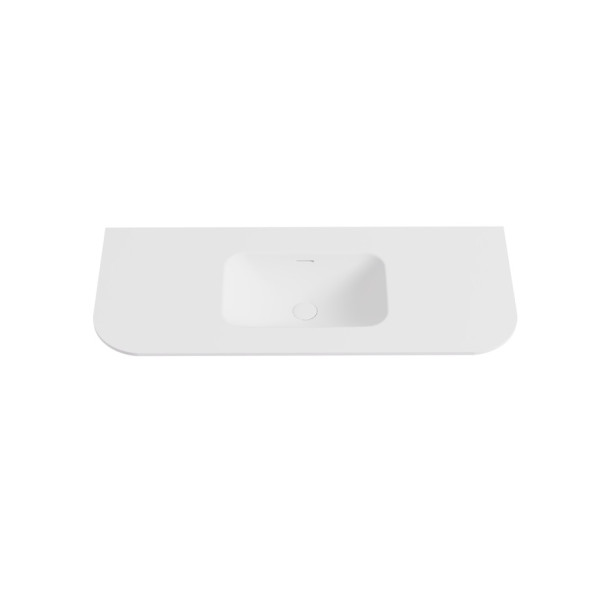 LK-SAR Solid Surface Stone Curved Basin- Size 900-1800mm/ overflow