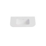 LK-SAR Solid Surface Stone Curved Basin- Size 900-1800mm/ overflow