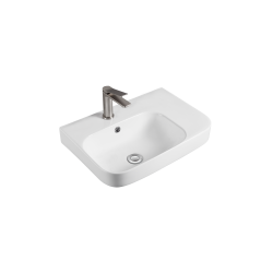 Fine Ceramic WH/Above Counter Basin Left/Right Hand Bowl with Overflow LK-KW550L