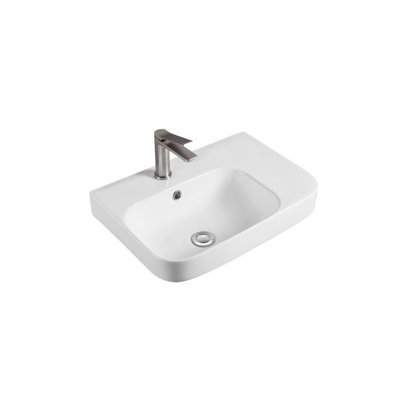 Fine Ceramic WH/Above Counter Basin Left/Right Hand Bowl with Overflow LK-KW550L