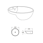 Fine Ceramic Semi Ress Basin LK-OSR430