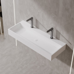Solid Surface Stone Wall Hung Basin 1100mm SCW110-MW