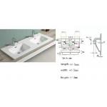 Ceramic top basin/ matte white or matte black 60,75,90,120cm OMB 900