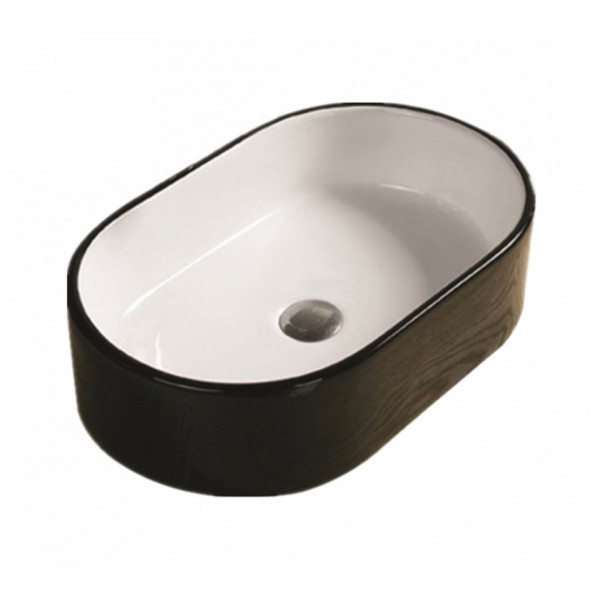 PA5535BW  Gloss black and white above basin