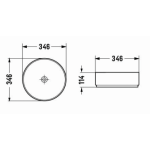 PA3535MP Matte pink fine ceramic basin 346*346*114mm