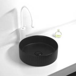 BEL3636MB Matte black fluted basin 360*360*115